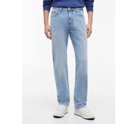 Slim-fit-Jeans TOMMY JEANS "Ryan Regular Slim Straight", Herren, Gr. 33, Länge 36, denim light, Denim/Jeans, Obermaterial: 81% Baumwolle, 18% Lyocell, 1% Elasthan, regular fit lang, Jeans Slim-fit-Jea
