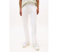 Slim-fit-Jeans TOMMY JEANS "Ryan Regular Slim Straight", Herren, Gr. 34, Länge 34, weiß (denim weiß), Denim/Jeans, Obermaterial: 99% Baumwolle, 1% Elasthan, regular fit lang, Jeans Slim-fit-Jeans, Sli