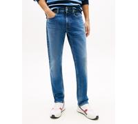 Slim-fit-Jeans TOMMY JEANS "SCANTON SLIM FIT", Herren, Gr. 33, Länge 32, denim medium, Denim/Jeans, Obermaterial: 95% Baumwolle, 3% Elastomultiester, 2% sonstige Fasern, unifarben, slim fit lang, Jean