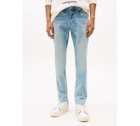 Slim-fit-Jeans TOMMY JEANS "Scanton Slim Denim", Herren, Gr. 30, Länge 32, blau (denim light), Denim/Jeans, Obermaterial: 95% Baumwolle, 4% Elastomultiester, 1% Elasthan, casual, regular fit lang, Jea