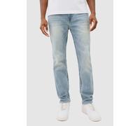 Slim-fit-Jeans TRUE RELIGION "ROCCO SN NO FLAP", Herren, Gr. 38, Länge 32, blau (brilliant med wash), Denim/Jeans, Obermaterial: 98% Baumwolle, 2% Elasthan, slim fit lang, Jeans Slim-fit-Jeans, Baumwo
