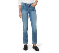 Slim-fit-Jeans ZERO "Damen Style Orlando schmales Bein 32 Inch", Damen, Gr. 34, Normalgrößen, blau denim, Denim/Jeans, Obermaterial: 94% Baumwolle, 5% Elastomultiester, 1% Lyocell, unifarben, figurbet