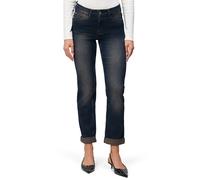 Slim-fit-Jeans ZERO "Damen Style ORLANDO Straight Leg 32 Inch", Damen, Gr. 38, Normalgrößen, vintage denim, Denim/Jeans, Obermaterial: 63% Polyacryl, 37% Polyamid, unifarben, figurbetont, Jeans Slim-f