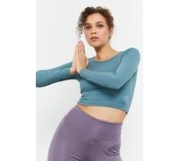 Slim-Fit Langarm-Crop-Top XL