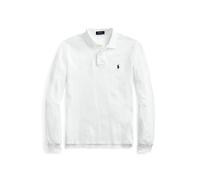 Slim-Fit Langarm-Polo aus Piqué XL White