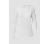 Slim-Fit-Longsleeve aus Baumwollslub mit U-Boot-Ausschnitt 44 creme 2167892.0210.44