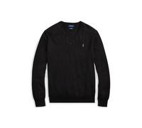 Slim-Fit Pullover mit V-Ausschnitt L Black