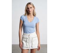 Slim Fit V-Ausschnitt Jerseybluse M