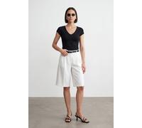 Slim Fit V-Ausschnitt Jerseybluse M