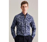 Slim Flanellhemd Floral Blau 39 (01.642060-0018-39)