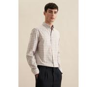 Flanell Flanellhemd in Slim mit Button-Down-Kragen Karo Braun 42 (01.645192-0023-42)