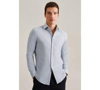 Slim Flanellhemd Karo Blau 36 (01.641990-0013-36)