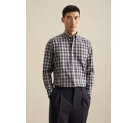 Slim Flanellhemd Karo Blau 39 (01.645102-0018-39)