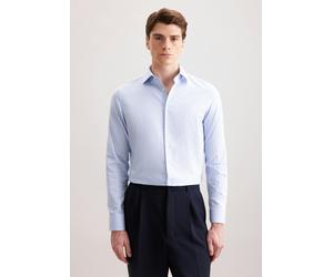 Slim Flanellhemd Karo Blau 44 (01.849430-0011-44)