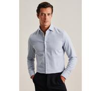 Slim Flanellhemd Karo Blau 45 (01.642000-0013-45)
