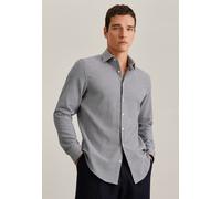 Slim Flanellhemd Karo Blau 45 (01.642000-0018-45)