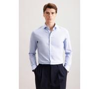 Seidensticker Flanellhemd Herren Slim Fit Baumwolle hellblau, 42