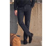 Chinohose STREET ONE MEN, Herren, Gr. 29, Länge 32, schwarz ink blau, Web, 98% Baumwolle, 2% Elasthan, unifarben, regular fit lang, Hosen Chinohose, mit Elastikbund (92056123-29) schwarz ink blau