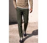 Chinohose STREET ONE MEN, Herren, Gr. 33, Länge 30, corroded grün, Web, 98% Baumwolle, 2% Elasthan, unifarben, regular fit lang, Hosen Chinohose, mit Elastikbund (43016359-33) corroded grün
