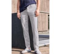 Chinohose STREET ONE MEN, Herren, Gr. 38, Länge 32, gentle grau, Web, 98% Baumwolle, 2% Elasthan, unifarben, regular fit lang, Hosen Chinohose, Middle Waist (11454102-38) gentle grau