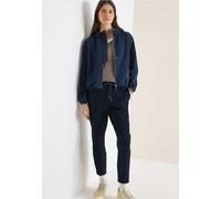 Cecil Stoffhose Slim Leg Damen Gr. L Länge 28 uni blau Elastikbund mit Tunnelzug