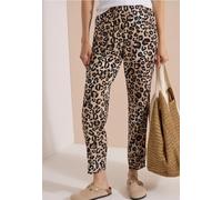 Slim Leg Hose im Loose Fit mit Leo-Muster