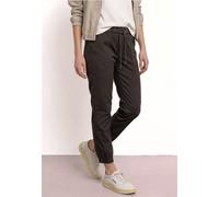 Jogger Pants STREET ONE, Damen, Gr. 32, Länge 28, schwarz (espresso braun), Web, 97% Baumwolle, 3% Elasthan, unifarben, loose fit knöchelfrei, Hosen, aus Baumwolle mit Stretchanteil (91416910-32) espr