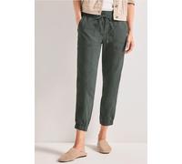 Jogger Pants STREET ONE, Damen, Gr. 32, Länge 28, grün (cilantro grün), Web, 98% Baumwolle, 2% Elasthan, unifarben, loose fit knöchelfrei, Hosen, aus Baumwolle mit Stretchanteil (28946666-32) cilantro