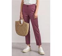 Stoffhose STREET ONE, Damen, Gr. 42, Länge 28, rosa (schwarz clouded blush), Stoff, 47% Viskose, 45% Polyester, 4% Elasthan, 4% Polyamid, unifarben, loose fit knöchelfrei, Hosen Stoffhose, Middle Wais