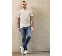 Regular-fit-Jeans STREET ONE MEN, Herren, Gr. 29, Länge 30, indigo blau random wash, Jeans, 99% Baumwolle, 1% Elasthan, unifarben, normal, Jeans, 5-Pocket-Style (55518953-29) indigo blau random wash