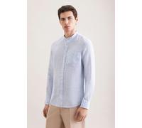 Slim Leinenhemd Gestreift Blau 39 (01.850185-0012-39)
