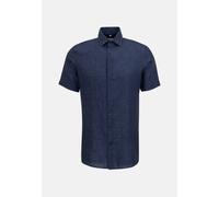Slim Leinenhemd Uni Blau 45 (01.698361-0019-45)