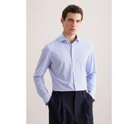 Seidensticker Hemd Herren Slim Fit Langarm Kent-Kragen Jersey blau, 40