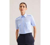 Slim Pilotenbluse Uni Blau 34 (60.080666-0014-34)
