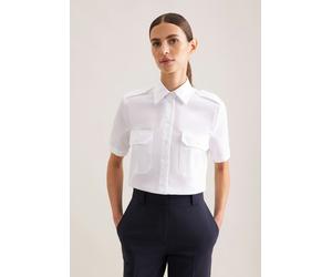 Slim Pilotenbluse Uni Hemdblusenkragen 48 (60.080666-0001-48)