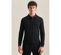 Seidensticker Herren Business Poloshirt Pique - Herren Polohemd Classic - Slim Fit - Langarm - 100% Baumwolle