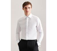 Smokinghemd SEIDENSTICKER "Slim", Herren, Gr. M (39), normale Ärmellängen, weiß, 100% Baumwolle, unifarben, slim fit, Umschlagmanschette, Hemden, Slim Langarm Kentkragen Uni (97913544-39) weiß