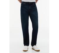 Straight-Jeans TOMMY HILFIGER "Denton Slim Straight Fit", Herren, Gr. 34, Länge 32, blau (tex blau), Denim/Jeans, Obermaterial: 99% Baumwolle, 1% Elasthan, straight fit lang, Jeans Straight-Jeans (284