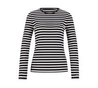 Longsleeve GANT "SLIM STRIPED", Damen, Gr. XXL, evening blau, Jersey, Obermaterial: 58% Baumwolle, 39% Modal, 3% Elasthan, geringelt, slim fit normal, Rundhals, Shirts (12646535-XXL) evening blau