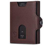 Slim Wallet mit RFID-Schutz, 5 Kartenfächer & Mini-Münzfach (Genarbt) - Braun (Genarbt)