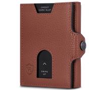 Slim Wallet mit RFID-Schutz, 5 Kartenfächer & Mini-Münzfach (Genarbt) - Cognac (Genarbt)
