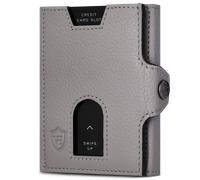 Slim Wallet mit RFID-Schutz, 5 Kartenfächer & Mini-Münzfach (Genarbt) - Grau (Genarbt)