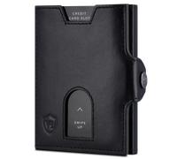 Slim Wallet mit RFID-Schutz, 5 Kartenfächer & Mini-Münzfach (Glatt) - Schwarz (Glatt)