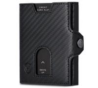 Slim Wallet mit RFID-Schutz, 5 Kartenfächer & XL-Münzfach (Carbon) - Schwarz (Carbon)