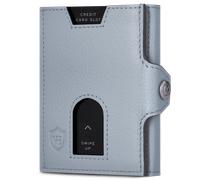 Slim Wallet mit RFID-Schutz, 5 Kartenfächer & XXL-Münzfach (Genarbt) - Hellblau (Genarbt)