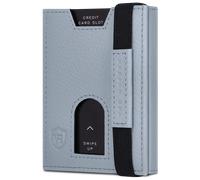 Slim Wallet mit RFID-Schutz & 6 Kartenfächer (Genarbt) - Hellblau (Genarbt)