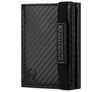 Slim Wallet mit RFID-Schutz & 8 Kartenfächer (Carbon) - Schwarz (Carbon)
