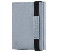 Slim Wallet mit RFID-Schutz & 8 Kartenfächer (Genarbt) - Hellblau (Genarbt)