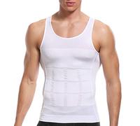 SLIMBELLE Shapewear Herren Kompressions Shirt Figurformende Bauchweg Unterhemd Body Shape Unterwäsche Tank Top Ärmellos Untershirt Elastische Weste Schlank Mieder Taillenformer Bauch Vest für Männer