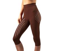 Slimcell Anti-Cellulite-Leggings für Damen, formende Strumpfhose für Damen, Anti-Cellulite-Hose, Capri-Leggings, flacher Bauch, formende Unterwäsche, Shapewear - Made in Italy, Capri Chocolate Skin 30
